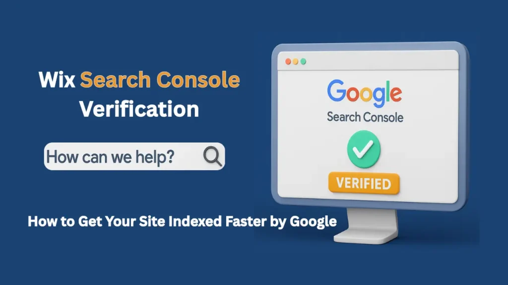 Wix Search Console Verification