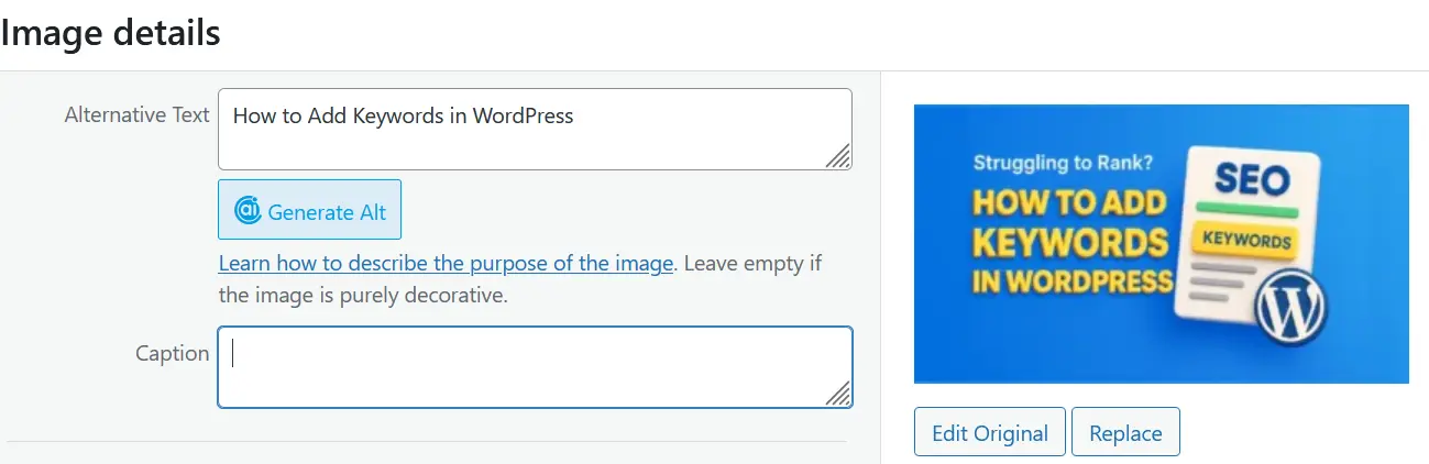 How to Add Keywords in WordPress